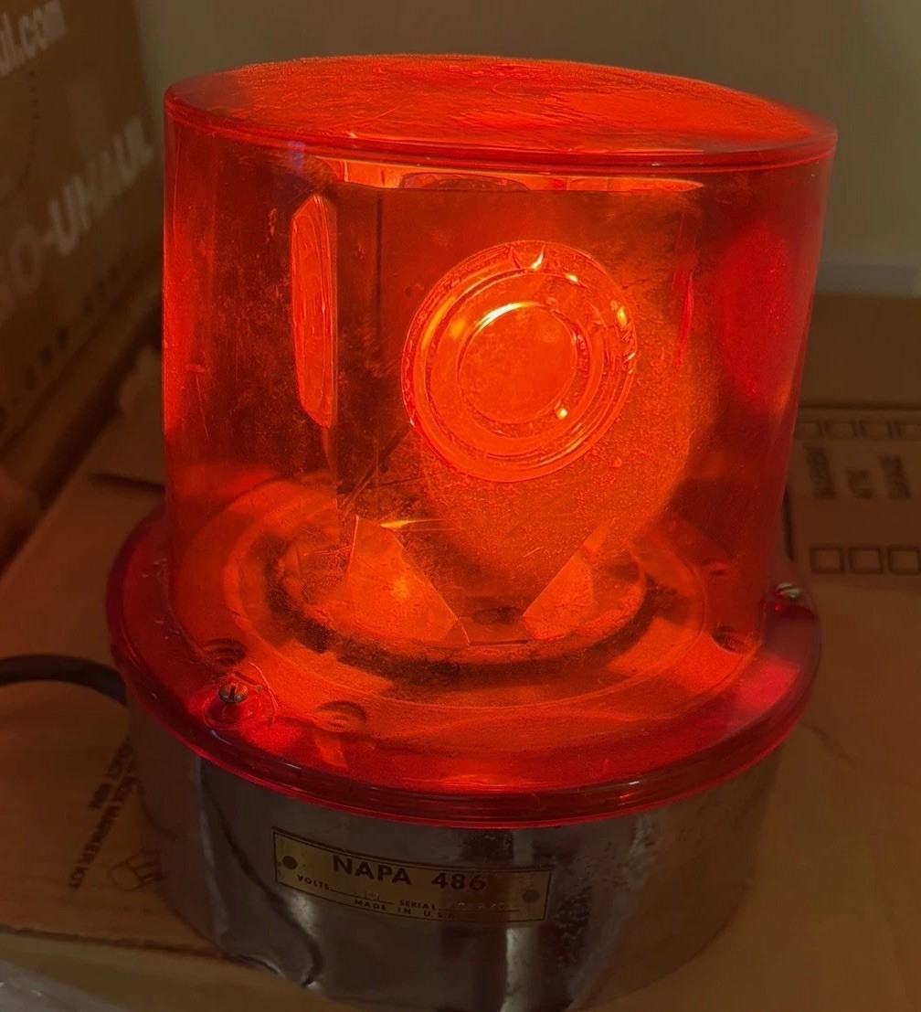 Vintage NAPA 486 Made In The USA fire rescue lights Works Spins Slows