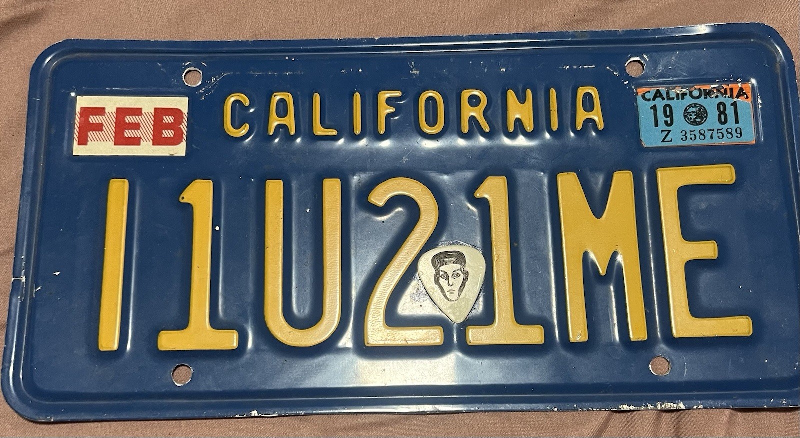 Vtg 1981 California Personalized License Plate Cheap Trick Rick Nielsen Rock Vtg 1981 California Personalized License Plate Cheap Trick Rick Nielsen Rock