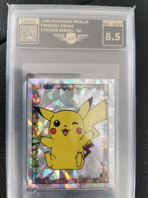 Merlin Pokemon Pikachu S6 Cracked Ice Foil AP 8.5*Mint*