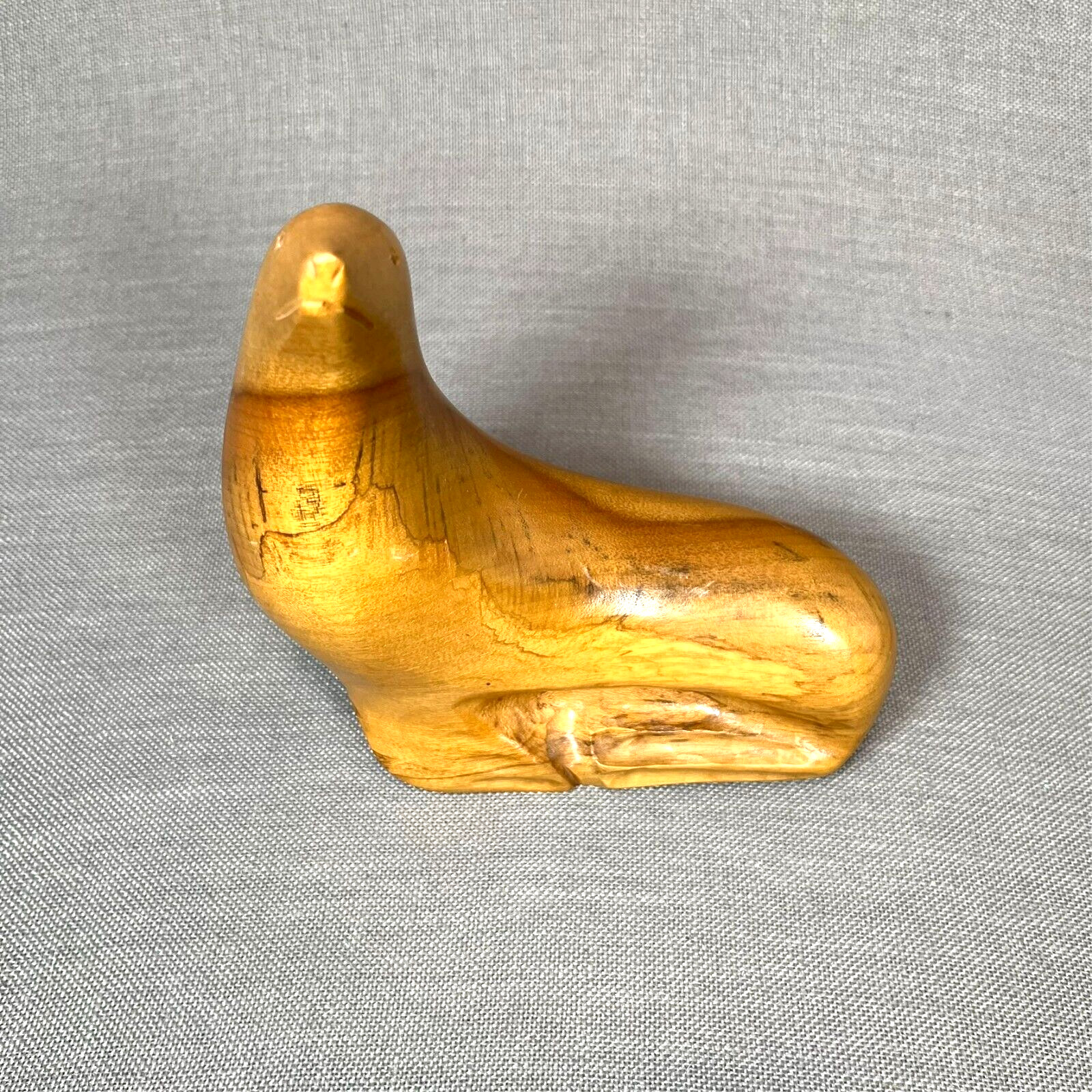Vintage Hand Carved Wood Seal Sea Lion Wood Carved Figurine Sculpture Coastal Vintage Hand Carved Wood Seal Sea Lion Wood Carved Figurine Sculpture Coastal