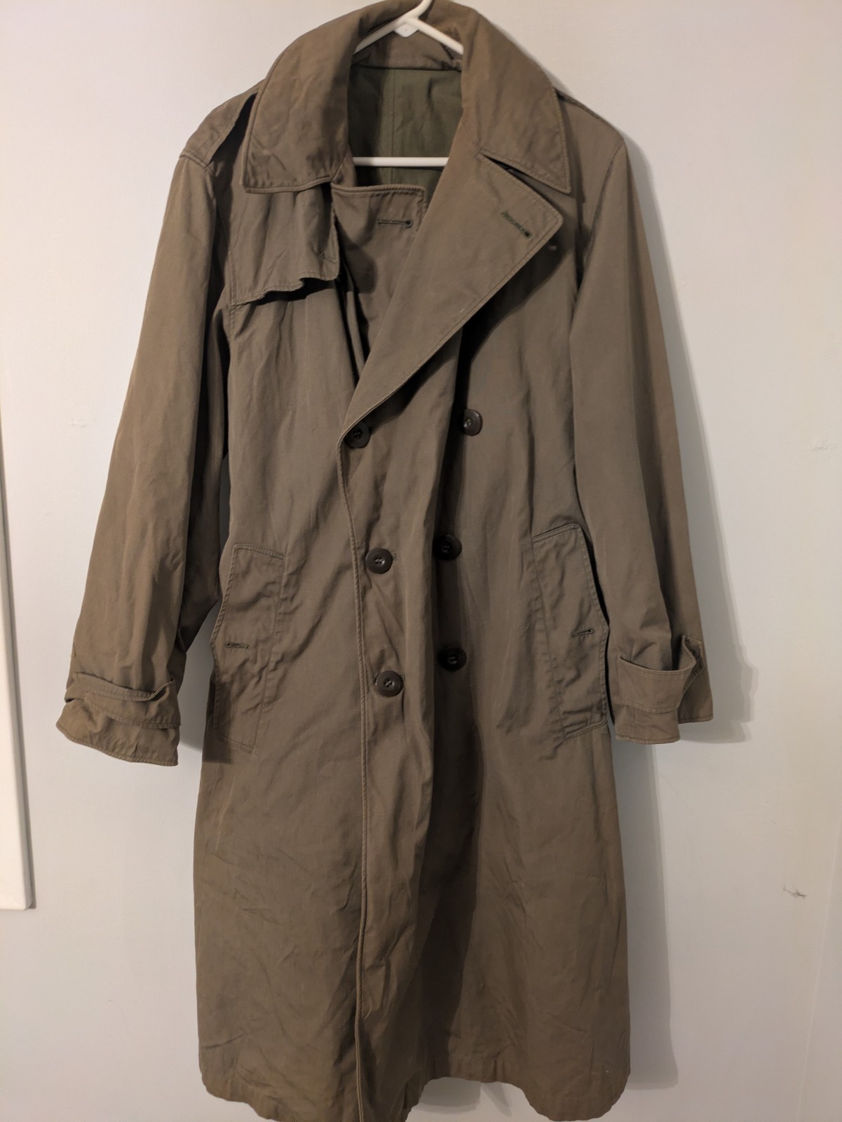VTG 1944 WWII REGULATION ARMY OFFICERS FIELD OVERCOAT SIZE 39R USA