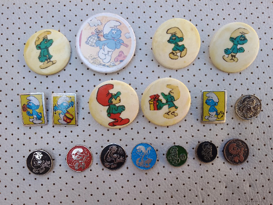 The Smurfs Badges Collection Vintage 1986 Original Collection Cartoons Kids