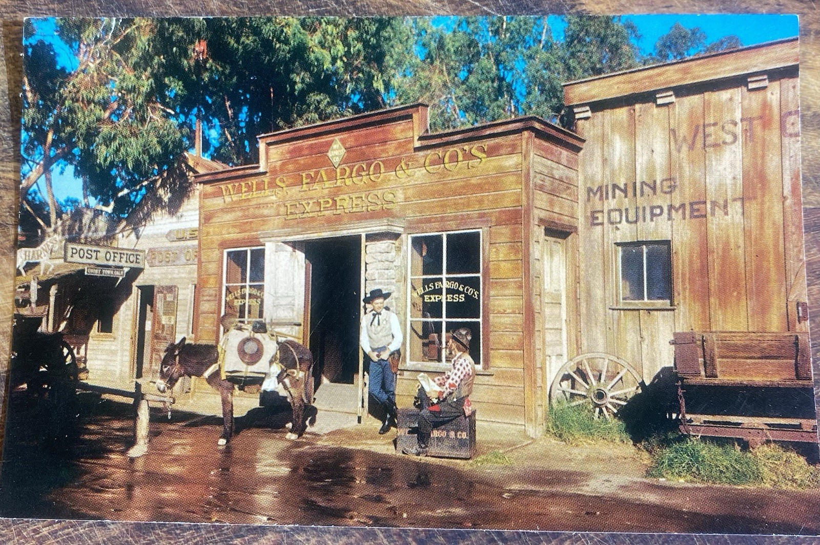 Vintage Knott's Berry Farm Ghost Town Postcard Wells Fargo Bank