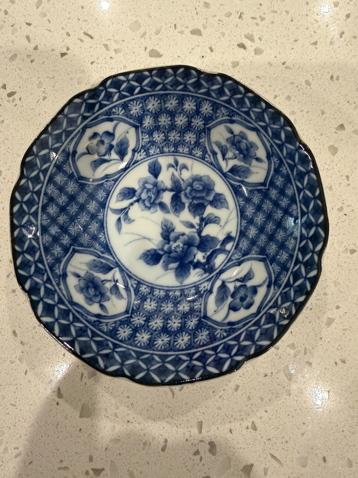Takahashi San Francisco Japan Blue Floral Imari Style Plate