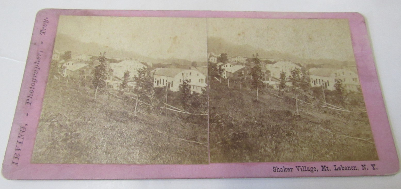 Mt. Lebanon Shaker Stereoview Looking South towards the Church Family 1870s
