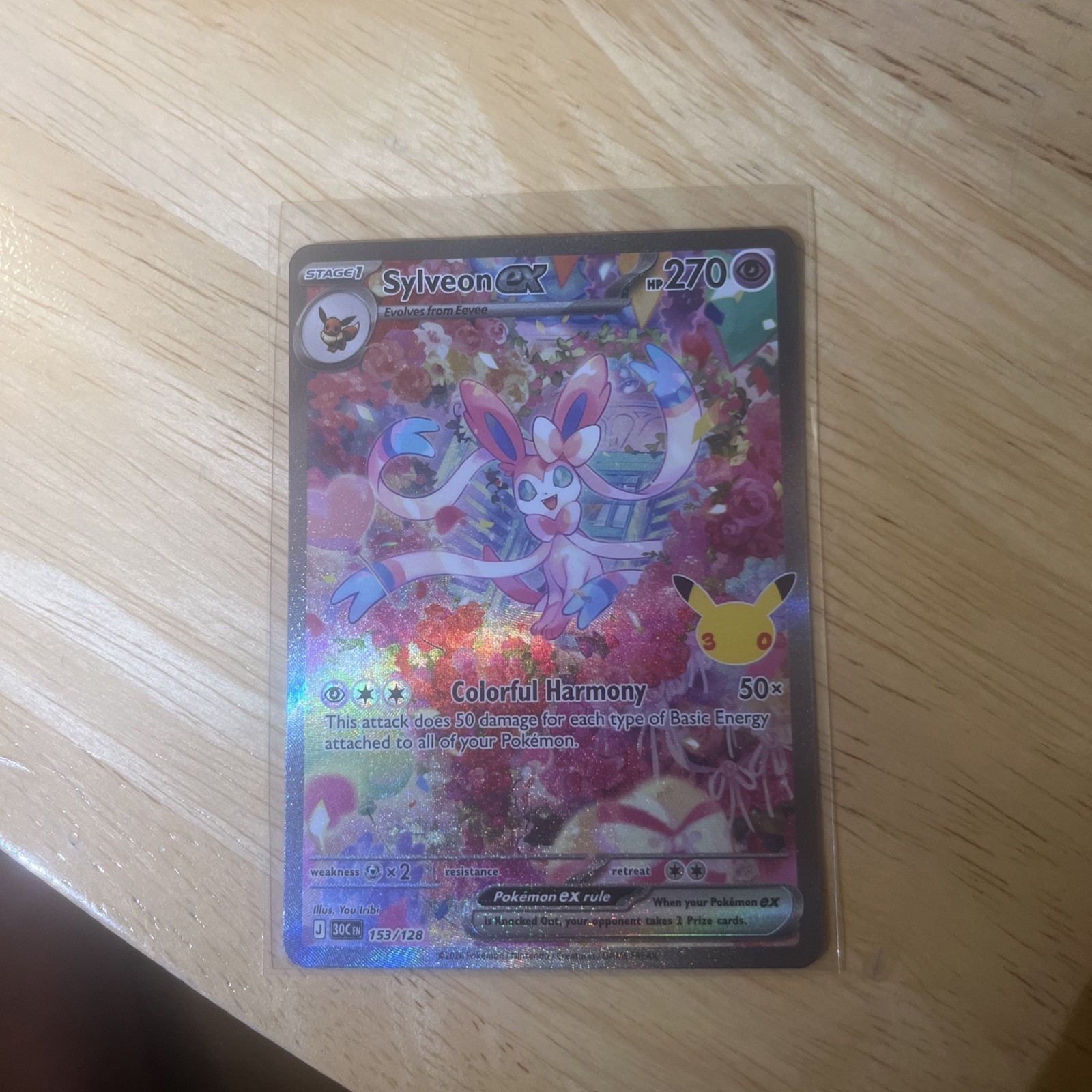 Pokémon 30th Anniversary Sylveon EX 153/128
