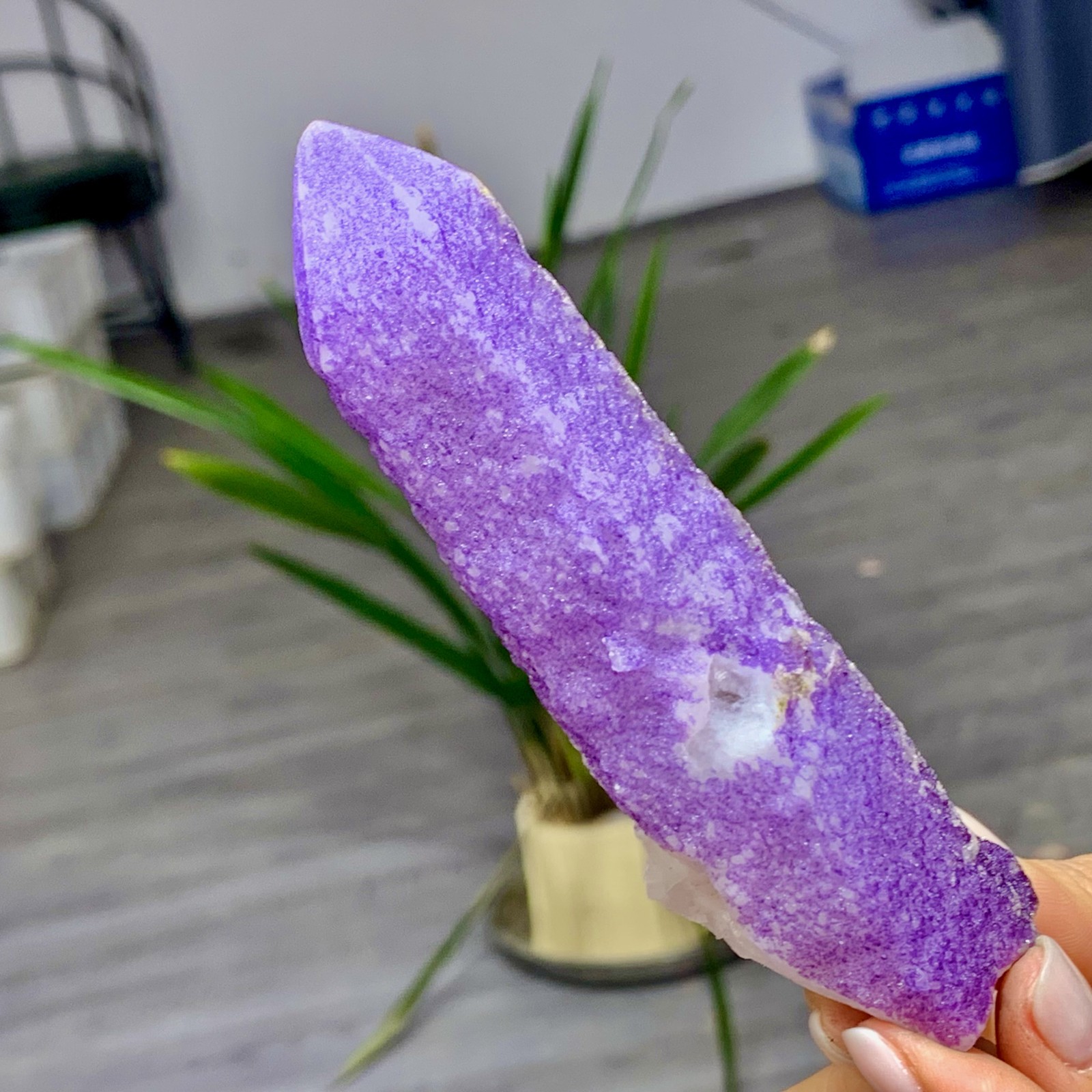 130G Natural Inner Mongolia purple fluorite crystal calcite symbiotic mineral