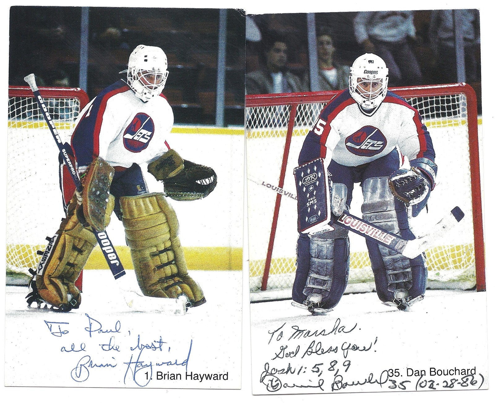 Brian Hayward Signed / Autographed Hockey Postcard Winnipeg Jets 