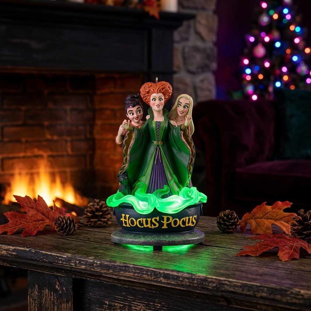 Disney Parks Ornament Hocus Pocus Living Magic Sketchbook Light Up & Sound