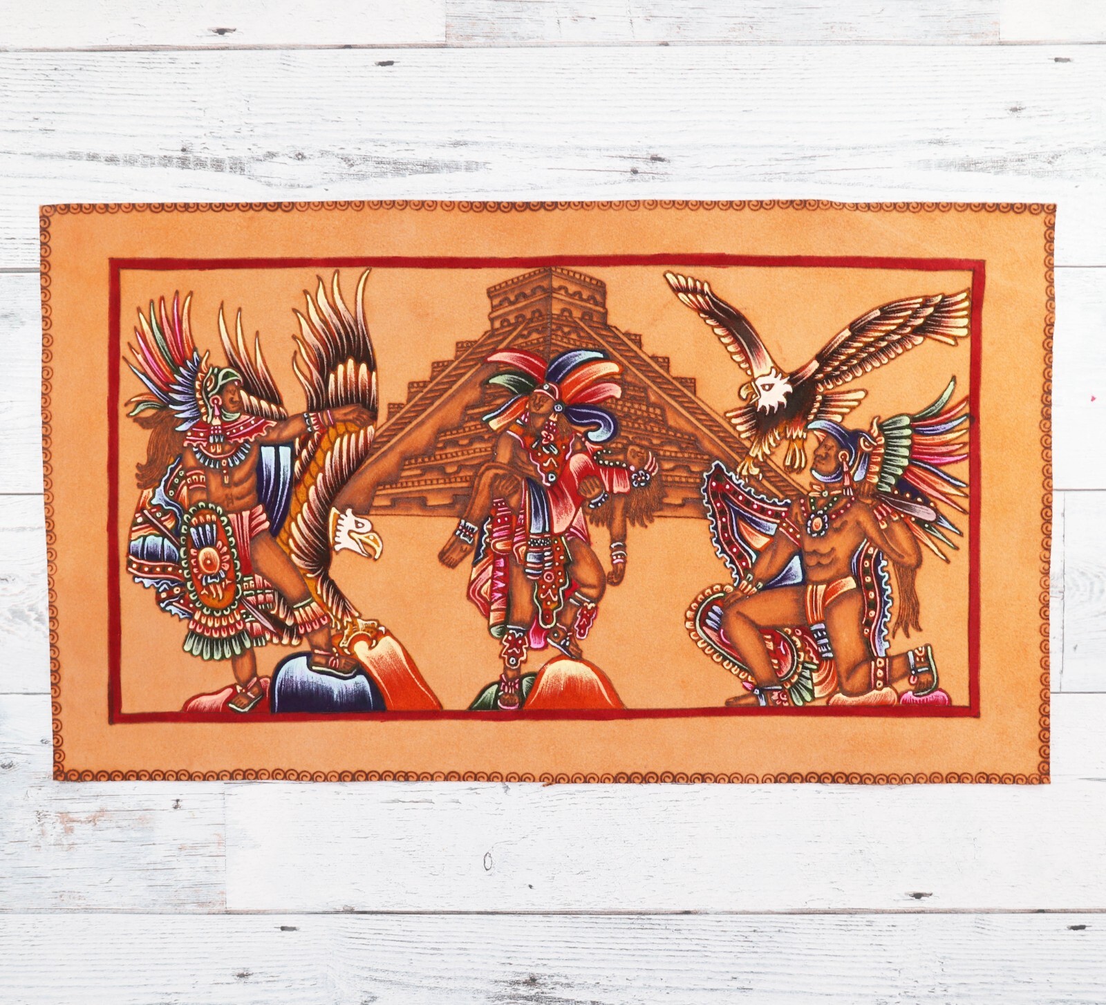 Eagle warrior Eternal Love (Popocatépetl and Iztaccíhuatl Legend) Aztec Wall Art