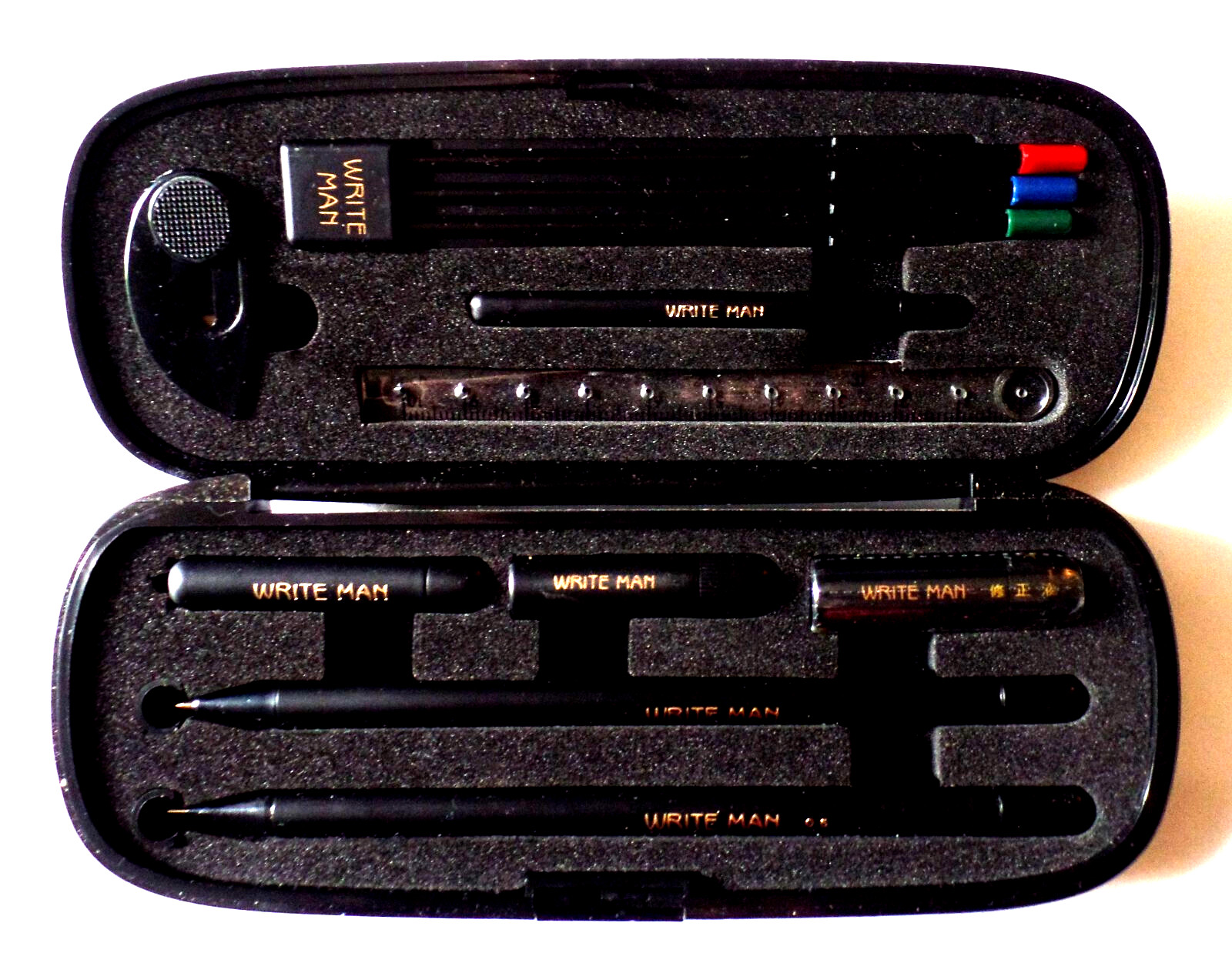 New SENSI WRITE MAN 11 Piece Pen & Pencil Set in Case by MIDORI CO. LTD.