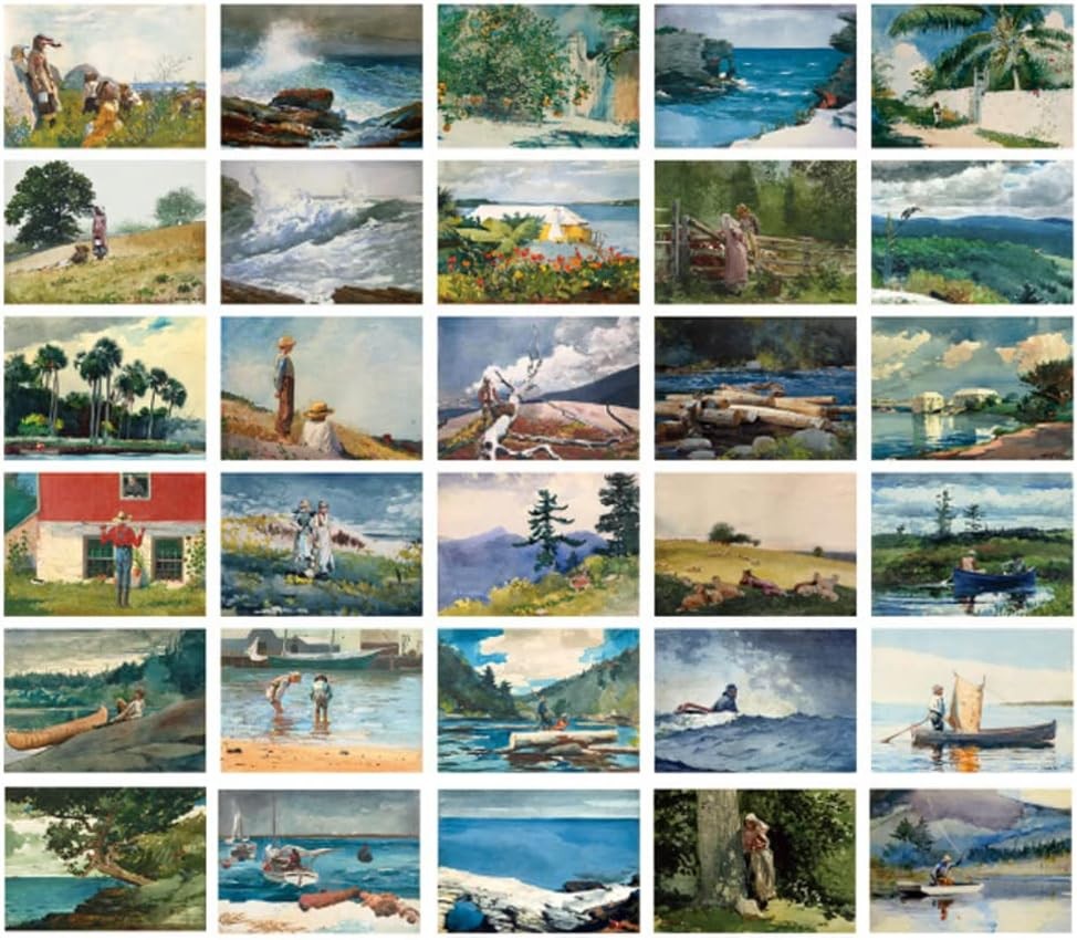 HOSTEESSCHOICE Vintage Art Postcards set of 30 Post card Winslow Homer HOSTEESSCHOICE Vintage Art Postcards set of 30 Post card Winslow Homer