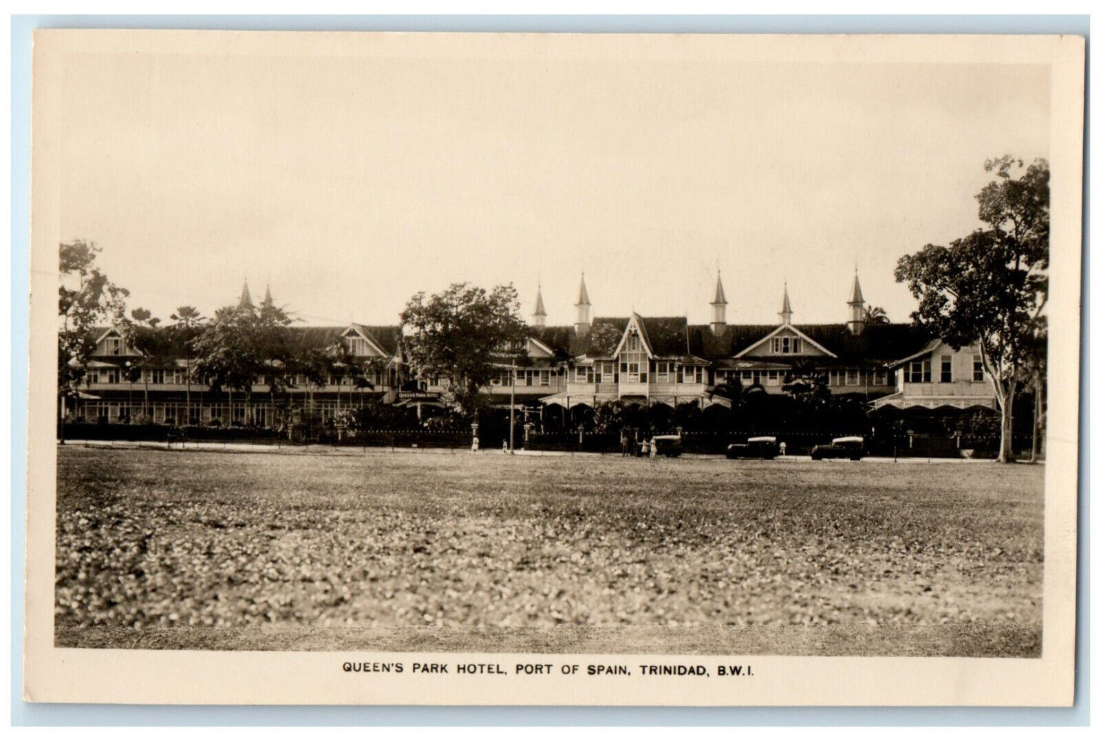 c1940\'s Queen\'s Park Hotel Port of Spain Trinidad B.W.I RPPC Photo Postcard