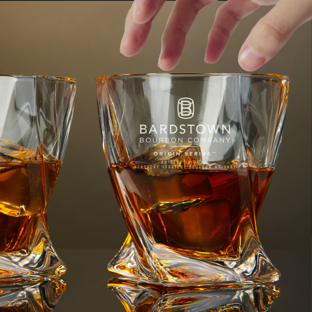 Custom Engraved Bardstown Bourbon Origin Series Whiskey Glass – 10 oz Twisted Ro