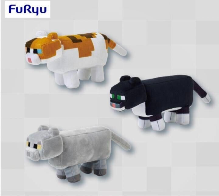 Minecraft plush doll cat Set of 3 H22cm complete set Furyu 2022
