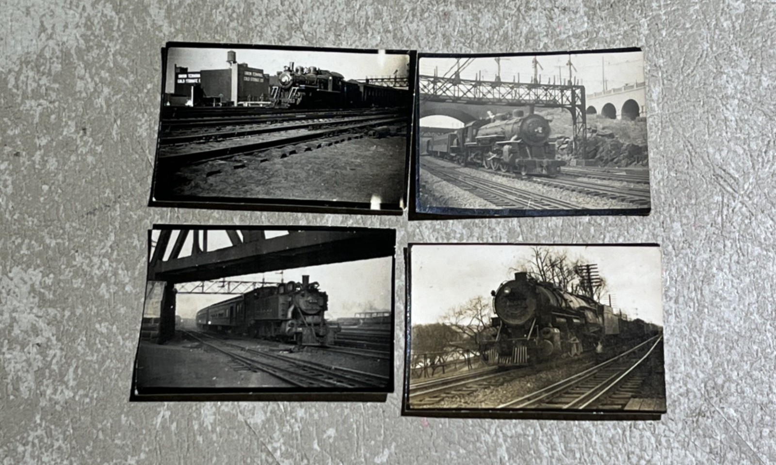 Lot of 4 Vintage Steam Engine Action Mini Glossy Photographs Lot of 4 Vintage Steam Engine Action Mini Glossy Photographs