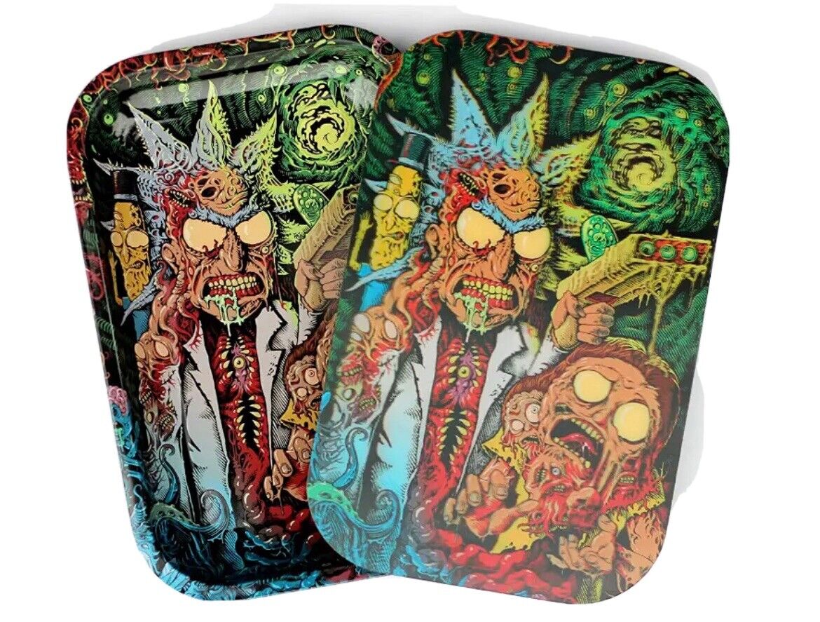 EyeCandy Rolling Tray with 3D Art Magnetic Lid Tray | R&M Monsters | Brand New