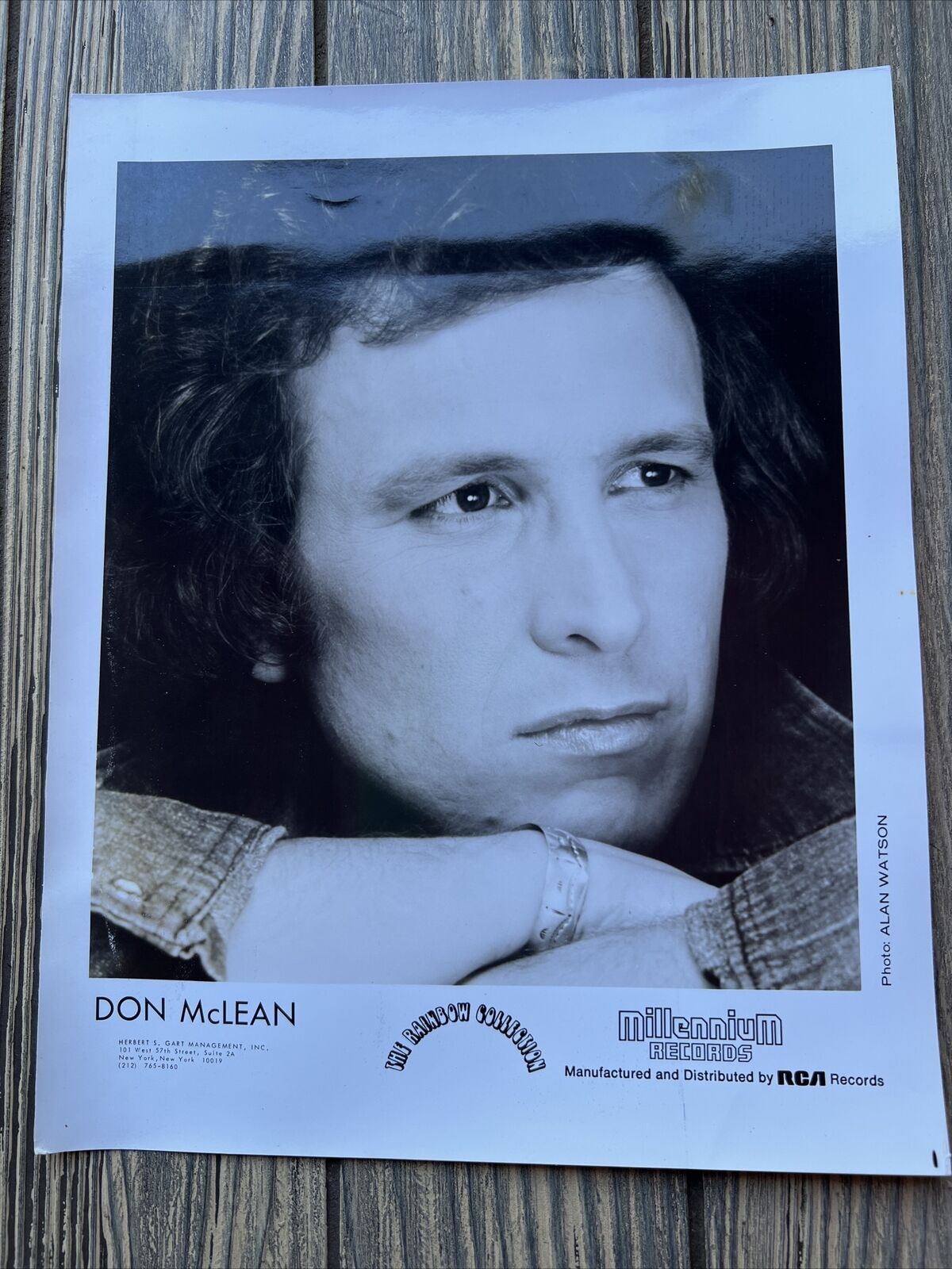 1981 Press Photo Musician Don Mclean Millennium Records Singer Songwriter 8X10