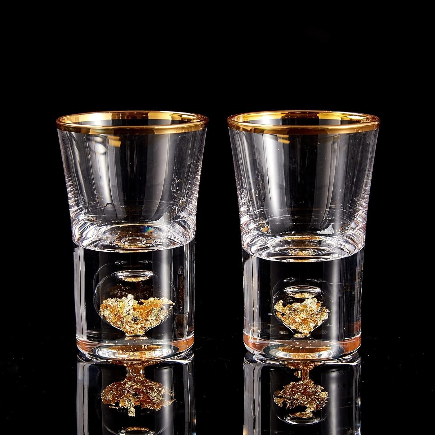 DUJUST Shot Glasses (1.5oz), Crystal 2 Count (Pack of 1), - 2pcs
