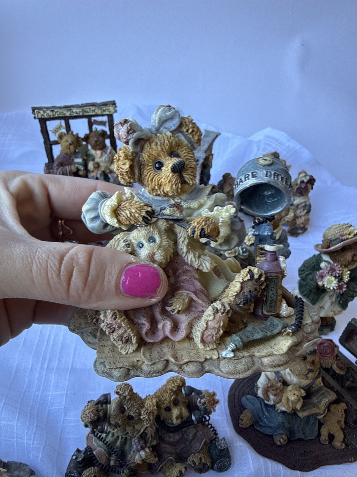 Boyds Bears Bearstone Resin Figurines Lot Teddy Bear Collectibles Vintage Decor