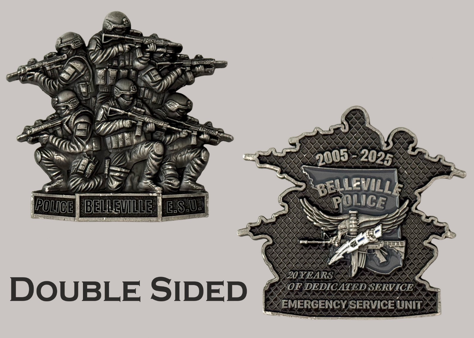 Belleville Police ESU 20 Years Emergency Service Unit Challenge Coin  J#38
