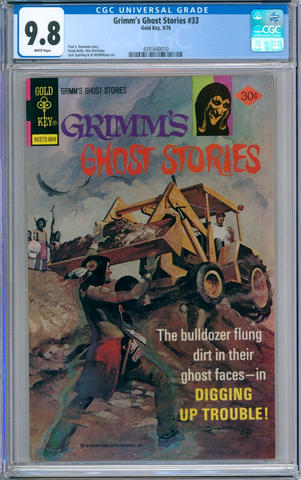 Grimm\'s Ghost Stories 33 CGC Graded 9.8 NM/MT White Gold Key 1976