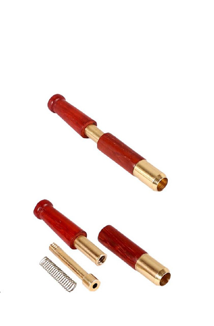 Wood & Brass Single Hitter Ejector Taster Cigarette Bat