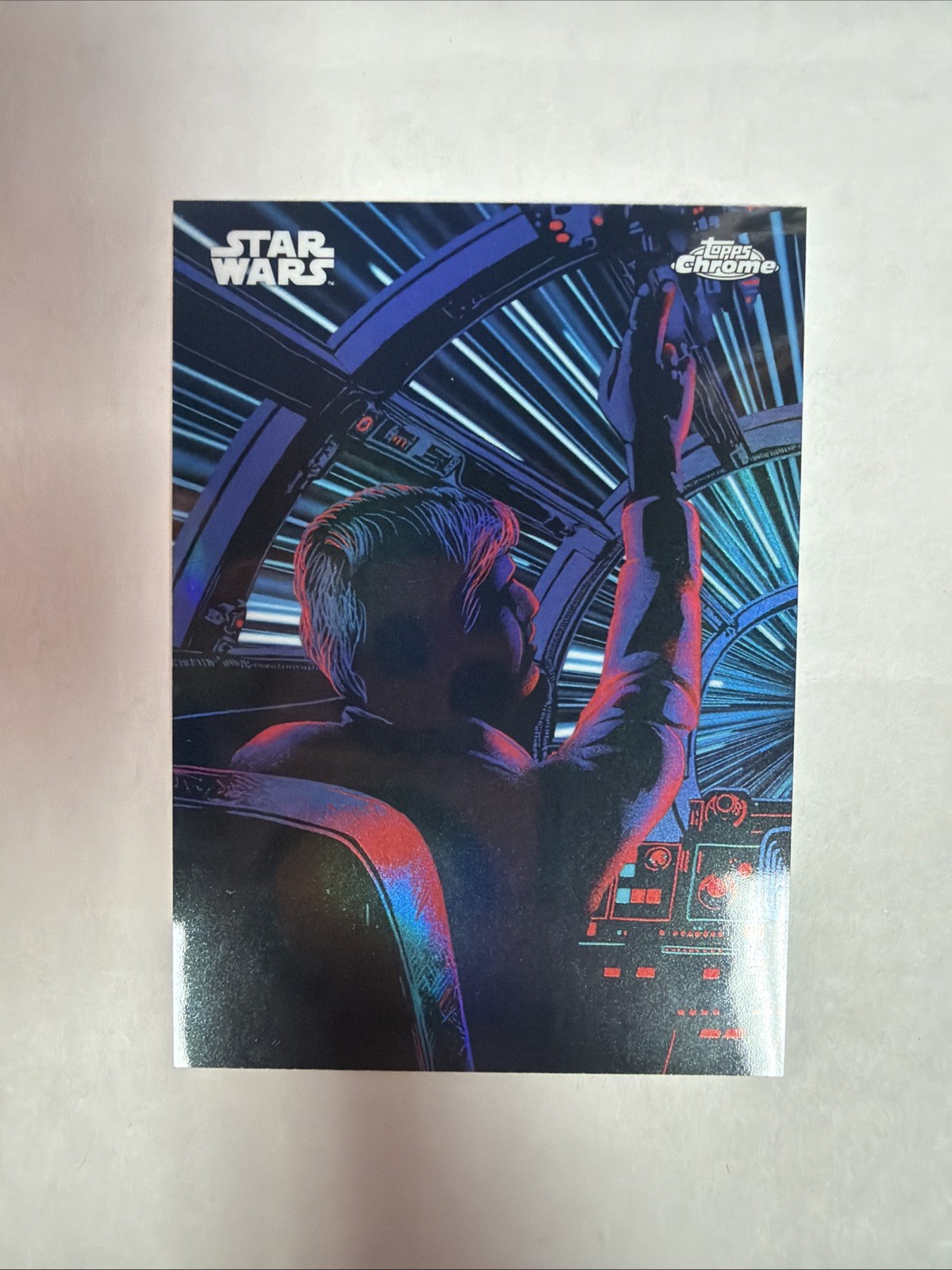 2025 Topps Chrome Star Wars KYBER LIGHT  KL-10 HAN SOLO SSP Case Hit