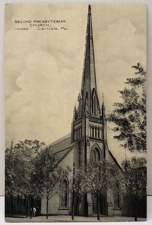 Carlisle Pa Second Presbyterian Church c1908 Postcard E3
