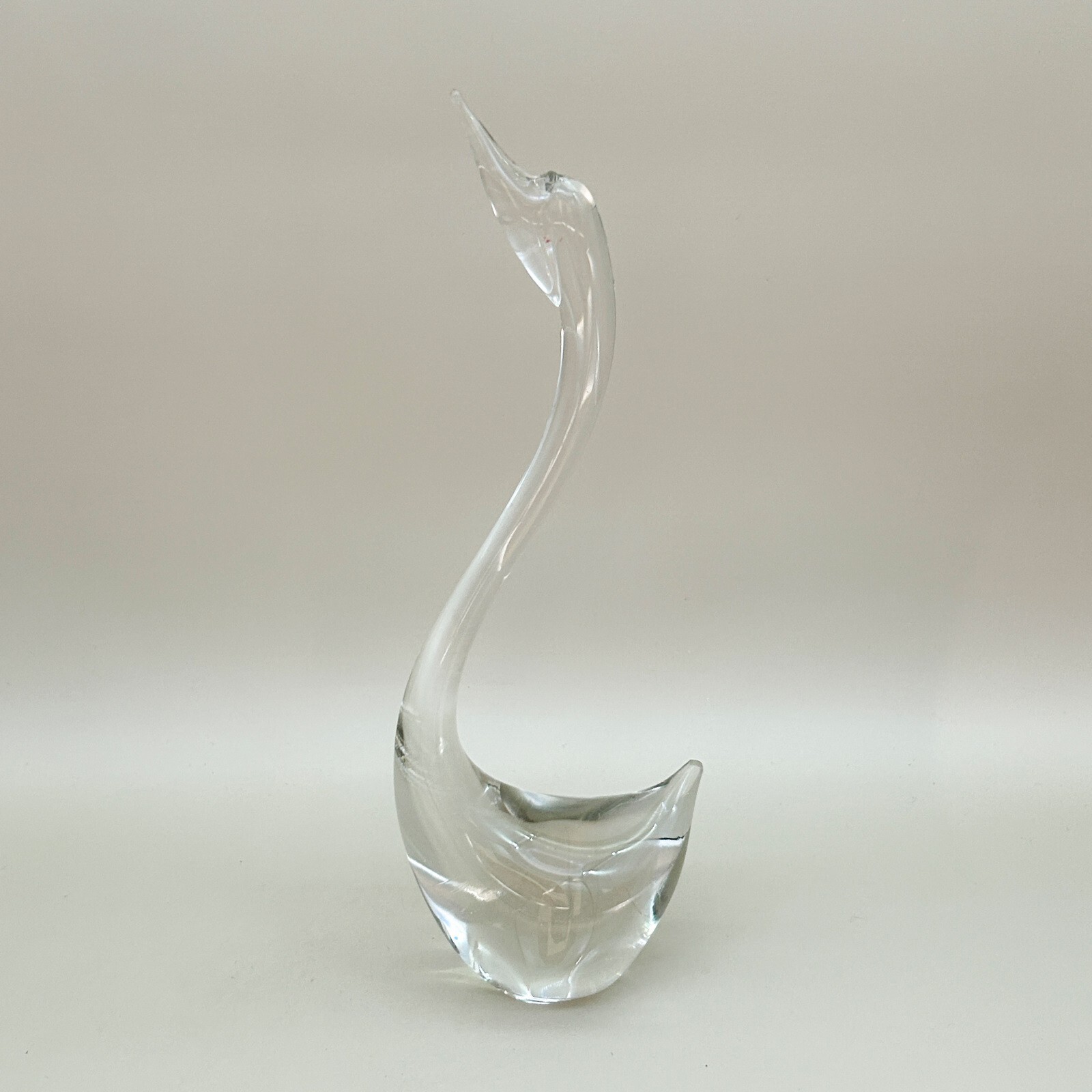 Art Glass Swan Figurine Paperweight Blown Glass 4\