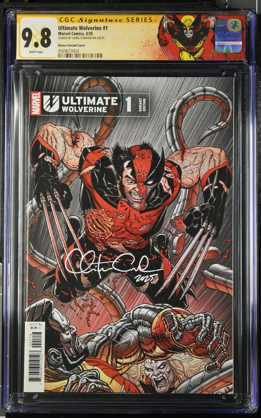 Ultimate Wolverine 1 CGC 9.8 Steve Skroce 1:25 Signed by Chris Condon