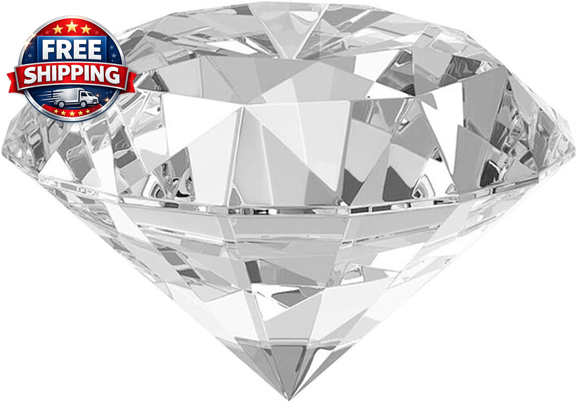 DS.DISTINCTIVE STYLE Crystal Paperweight 3 Inches Crystal Diamond for Nail Pictu