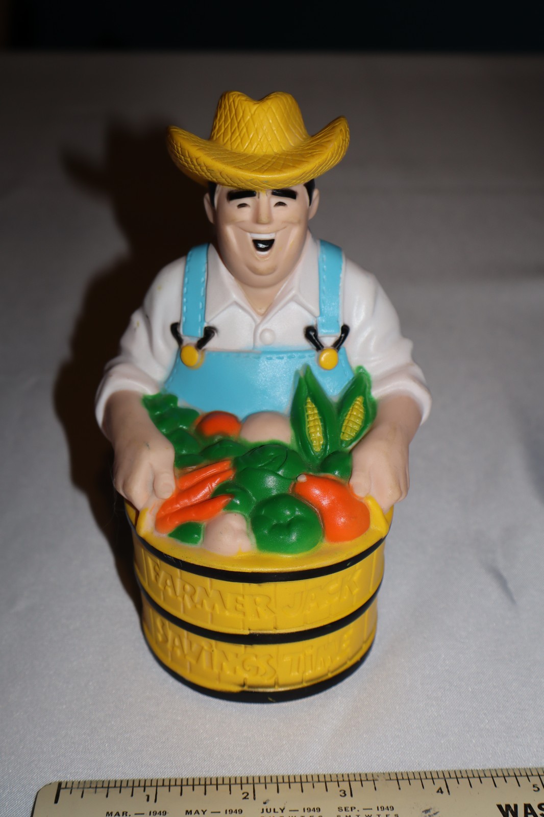 1986 Farmer Jack Savings Time Coin Bank Advertising USA Crunch Bird Bormans NEW 1986 Farmer Jack Savings Time Coin Bank Advertising USA Crunch Bird Bormans NEW