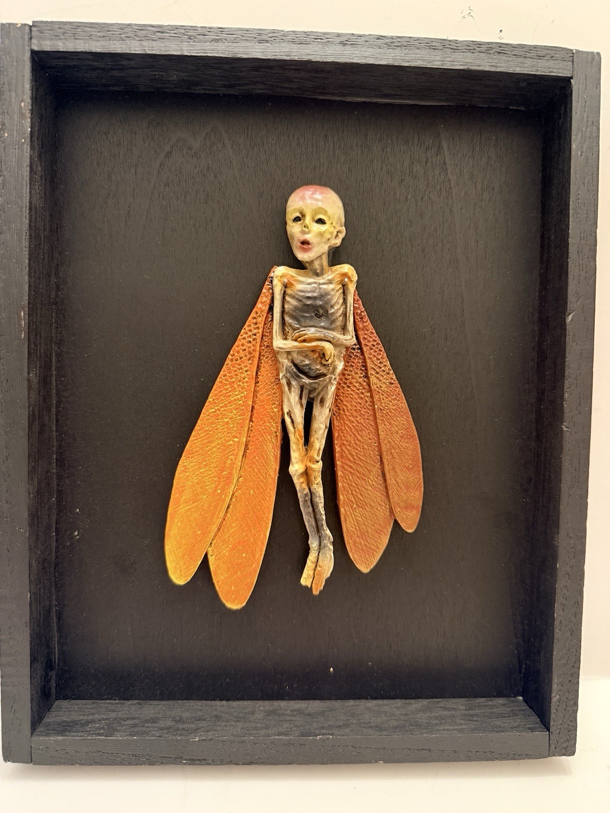  Mummified  vintage Dead Fairy  Shadow  Box Bizarre Gothic Home Decor Halloween