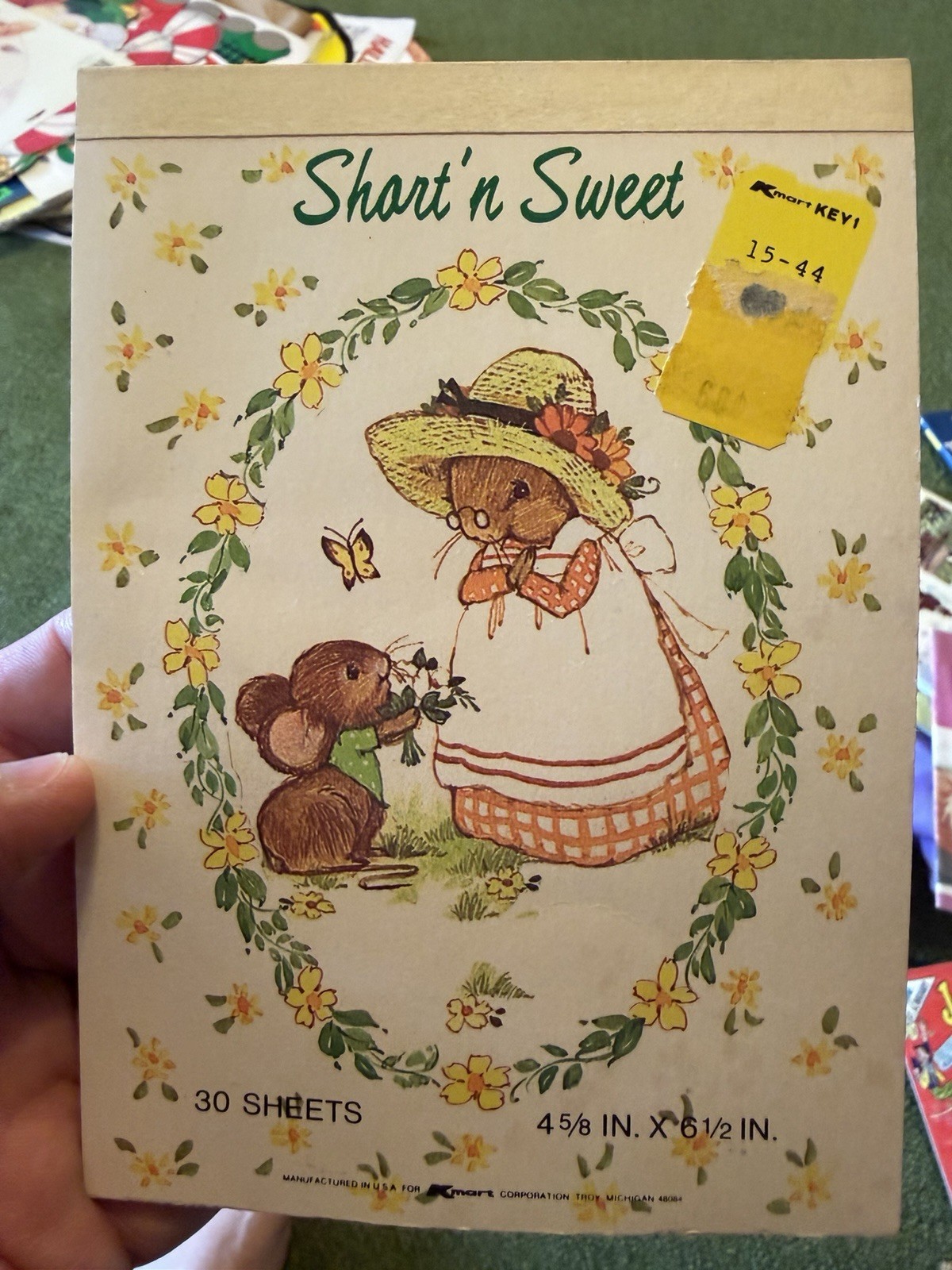 Vintage 1970 Short \'n Sweet Kmart Stationery Writing Pad. NOS