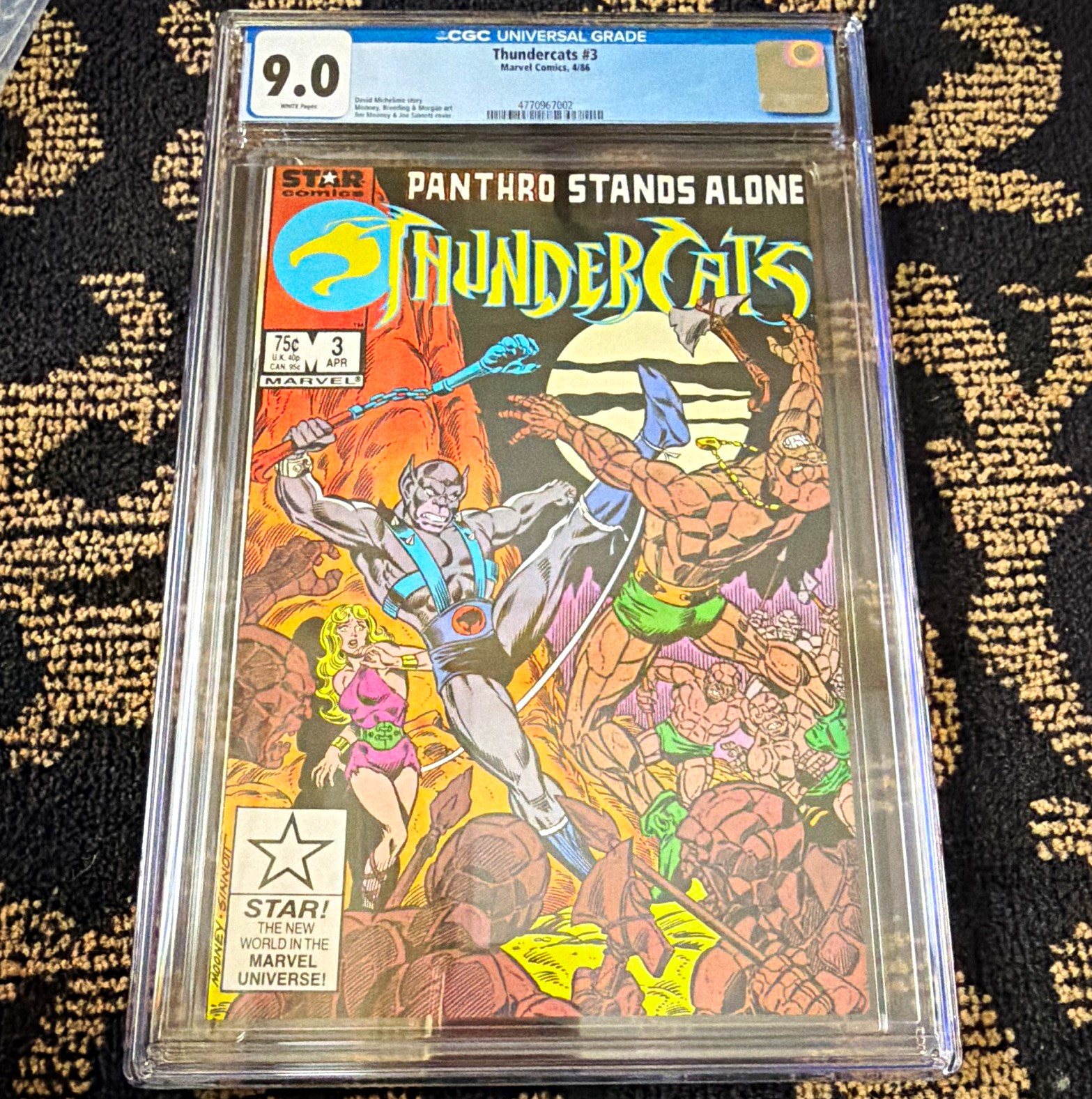 ThunderCats #3 CGC 9.0 (1986) Marvel Comics Panthro Stands Alone 1st Very Rare