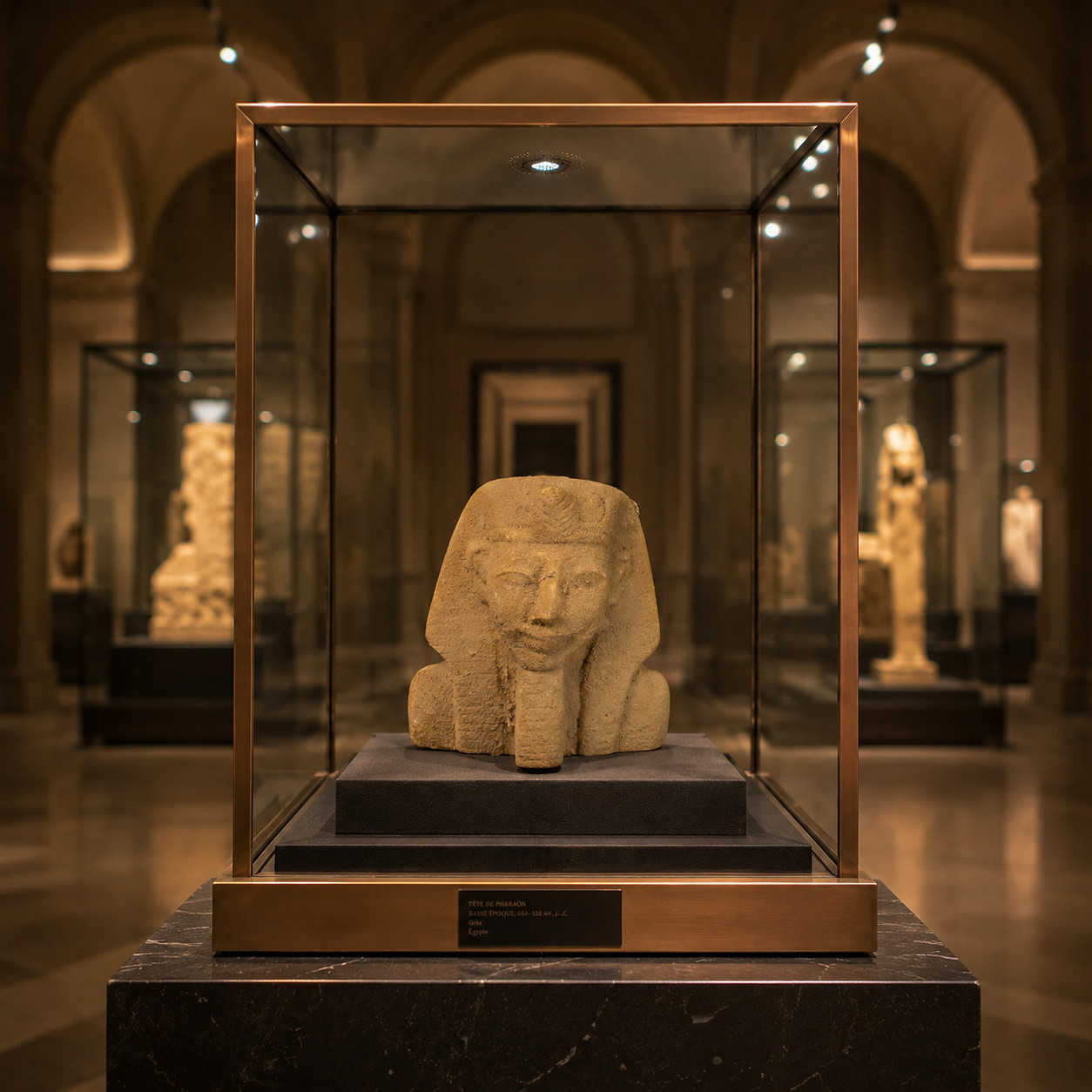 Classical Egyptian Sphinx Guardian Sculpture Royal Protector, Rare