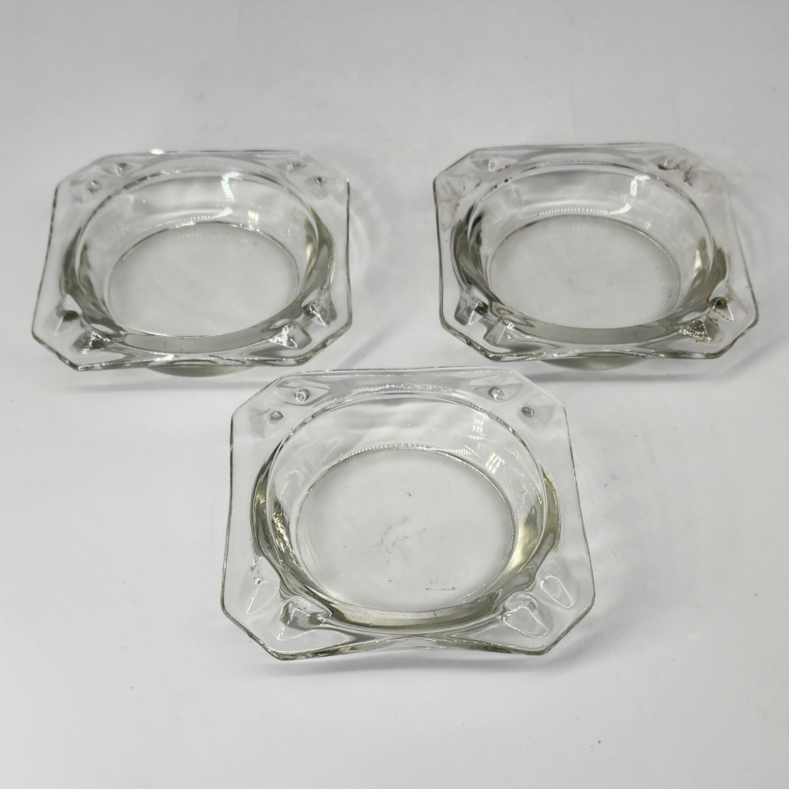 Vintage Clear Glass Personal Ashtray - Small 3.5\