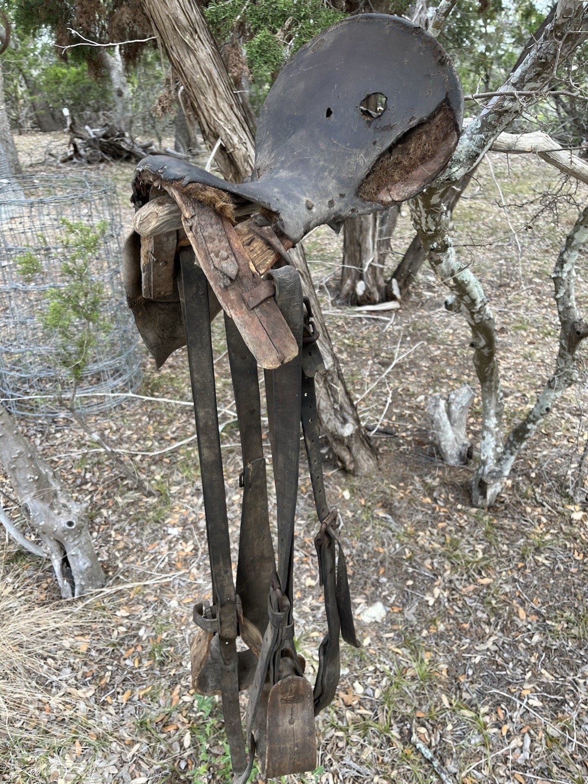Very Old Horse Riding Saddle Wall Hanger