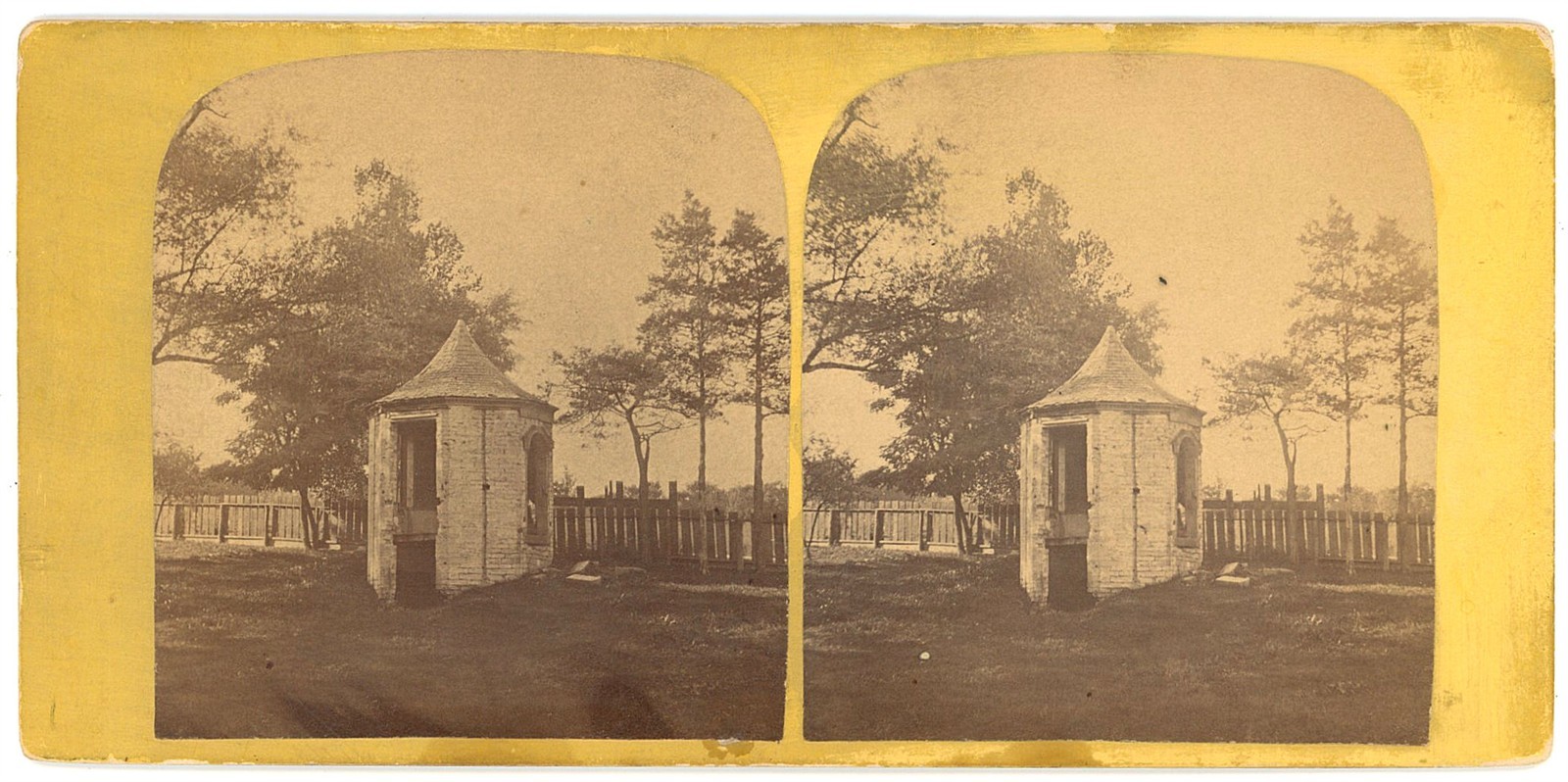 NEW JERSEY STEREOVIEW - Newark - Ruins of Irving's Cockloft Hall - 1880s