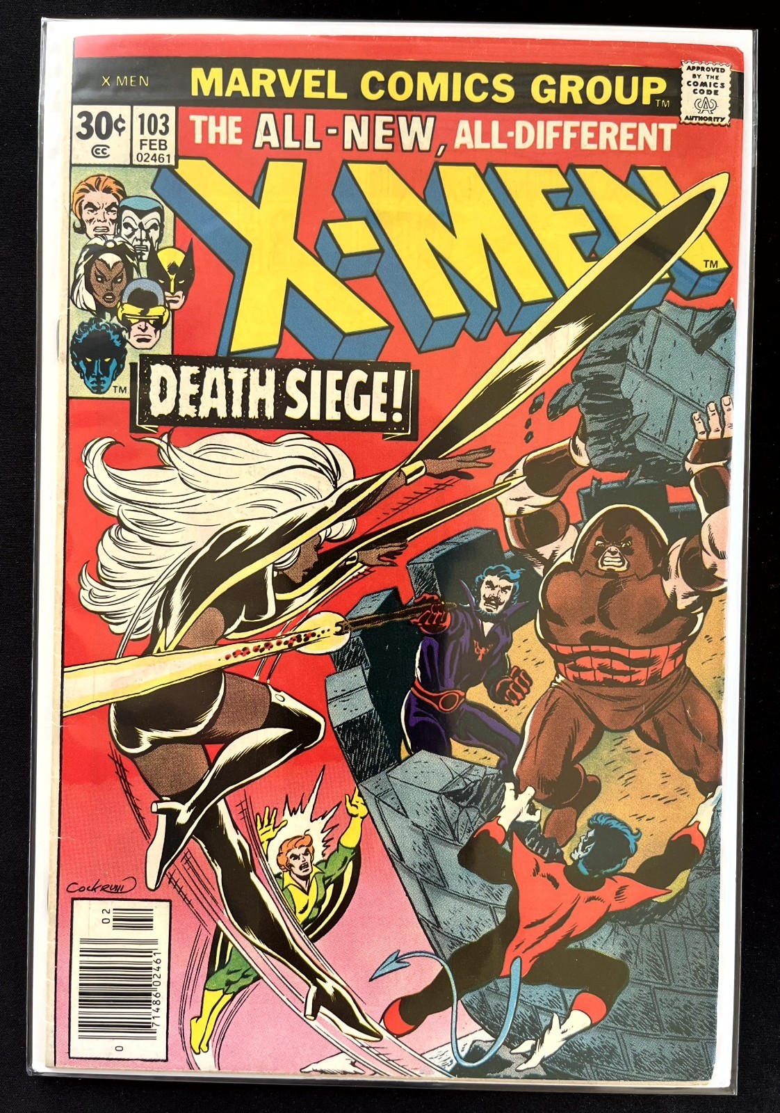 X-Men 103 (1977) Marvel Wolverine Named Logan Juggernaut FN * 