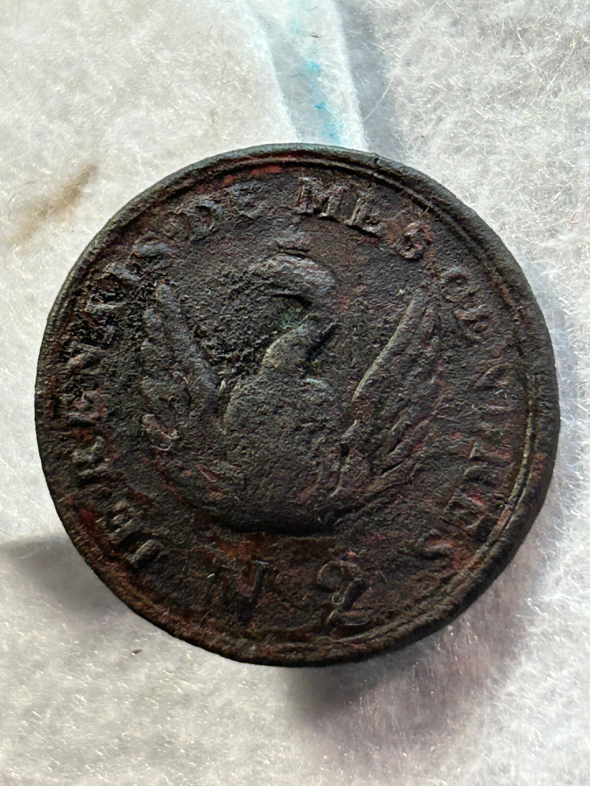 PHOENIX COAT BUTTON 2nd Regiment of Haiti / West Coast Trade Button