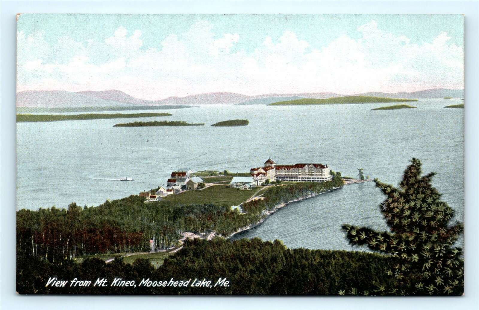 Postcard ME Moosehead Lake View from Mt Kineo c1915 View J17