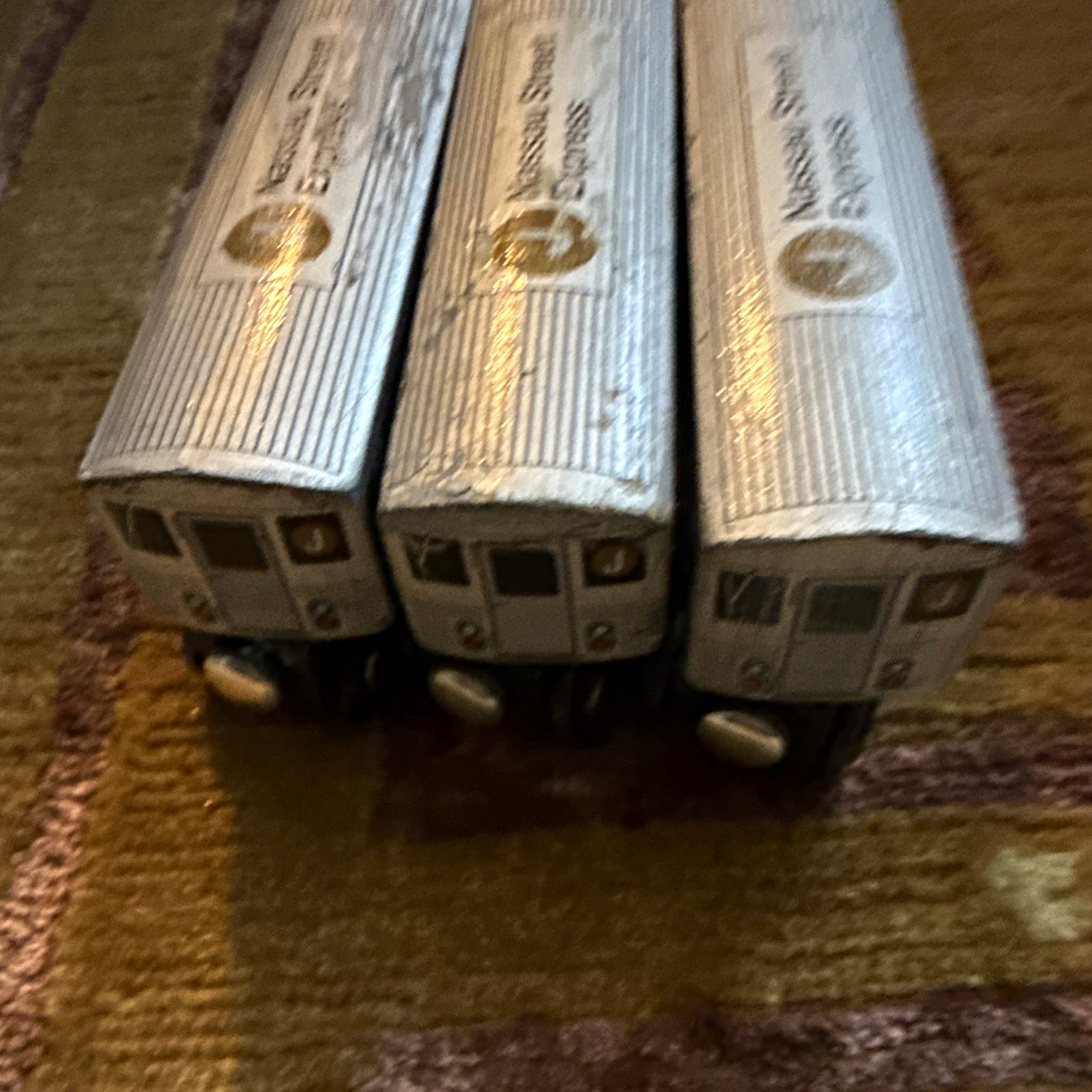 New York City Subway NYC Toy Model Train Cars Set Lot of 3 Subway Train Cars