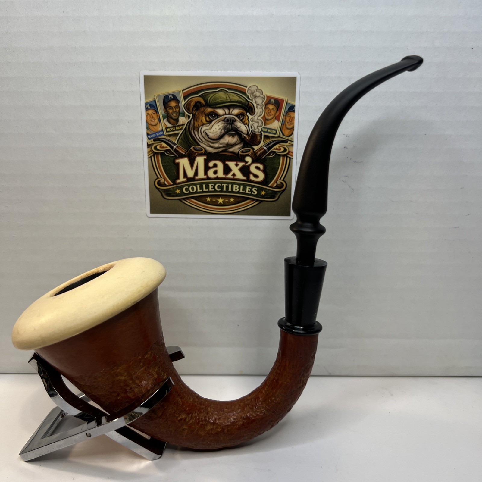 Vintage Gourd Calabash Estate Pipe Genuine Block Meerschaum Bowl Sherlock Holmes