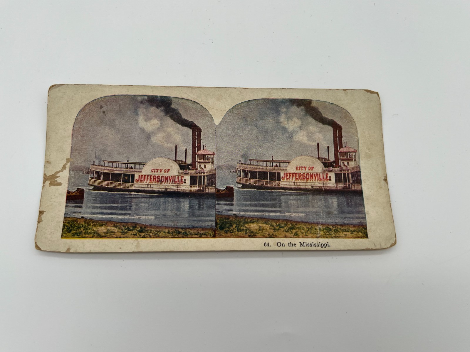 Riverboat Stereoview Card - Americana