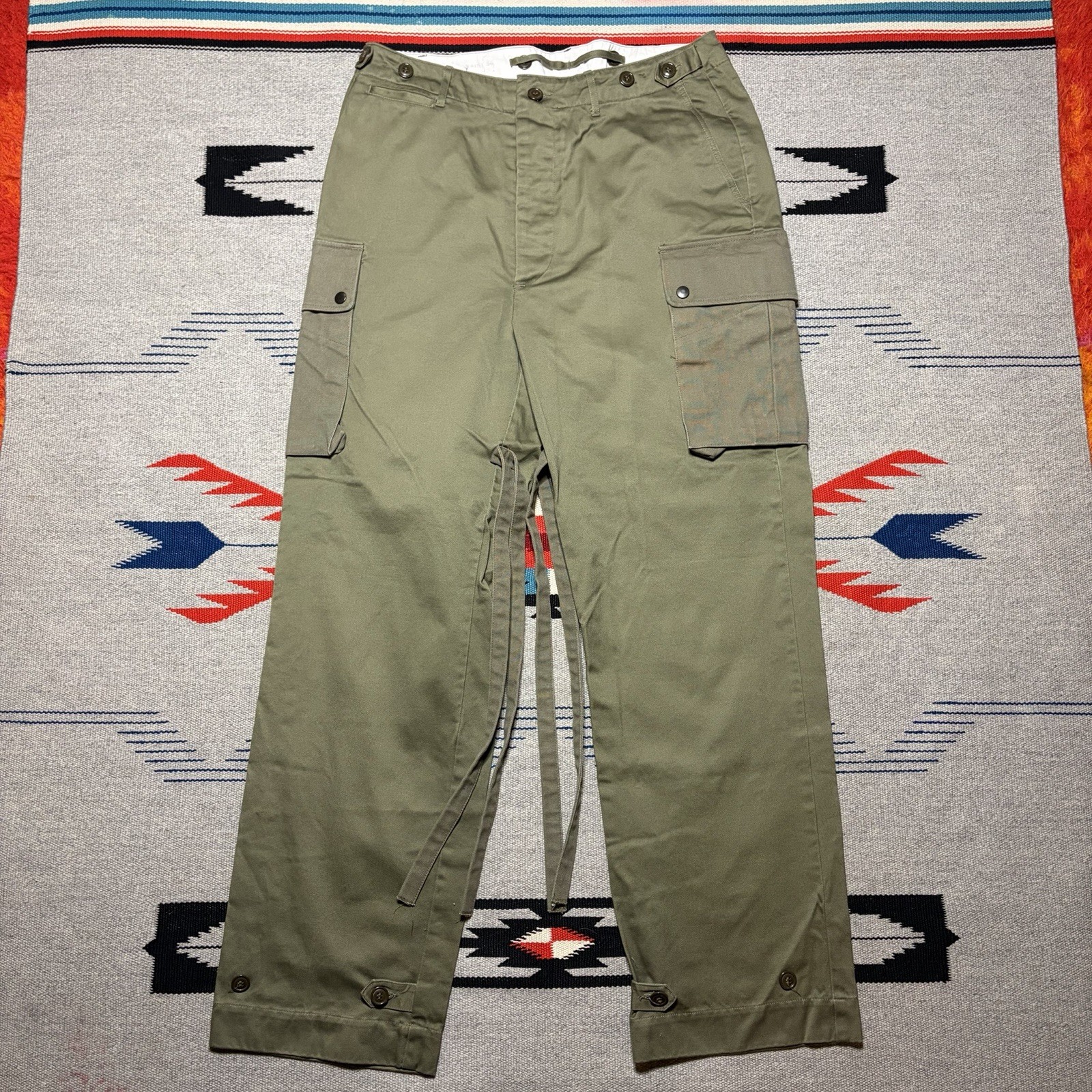 WWII M-1943 FIELD TROUSERS 34x32 ATF AT THE FRONT US AIRBORNE M43 PANTS REPRO