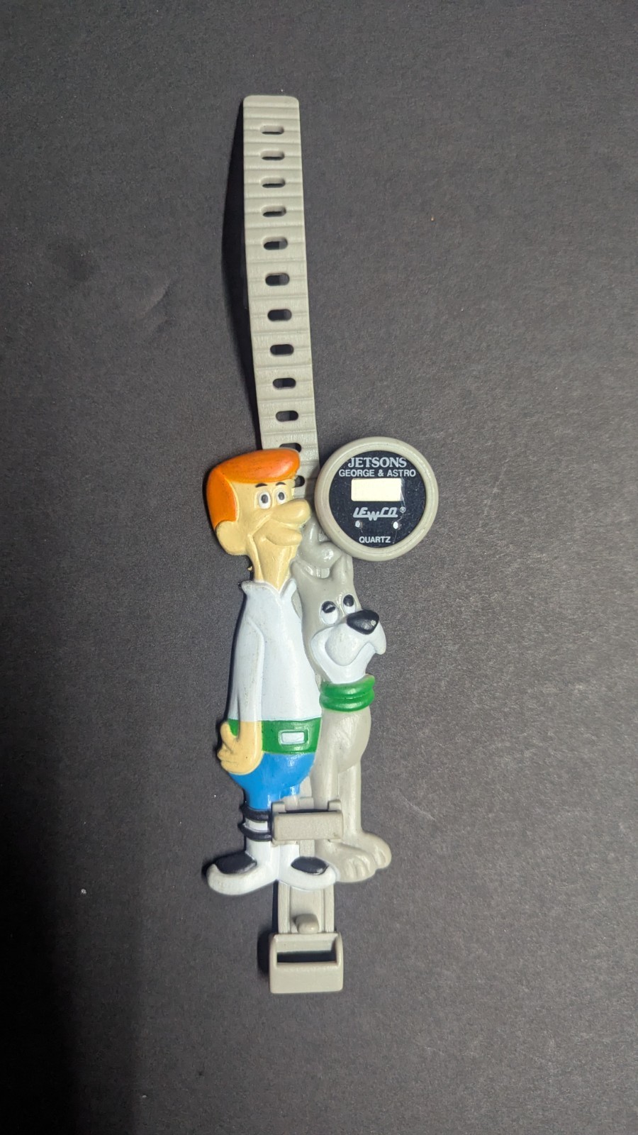 Vintage 1986 Lewco The Jetsons George & Astro Quartz LCD Watch Molded Strap