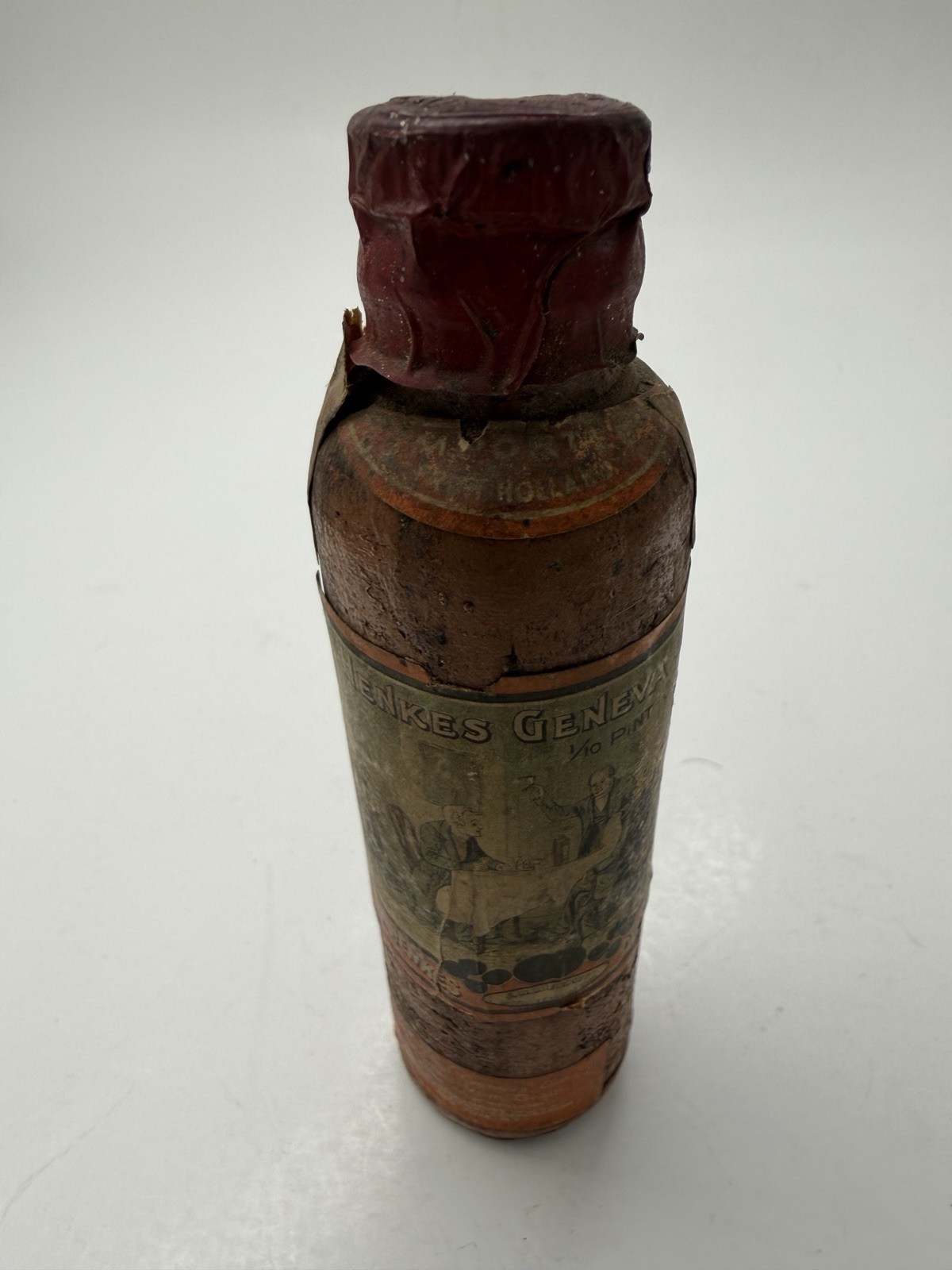 Vintage Bottle Henkes Geneva Gin Never Opened Empty SHIPS FREE IN USA