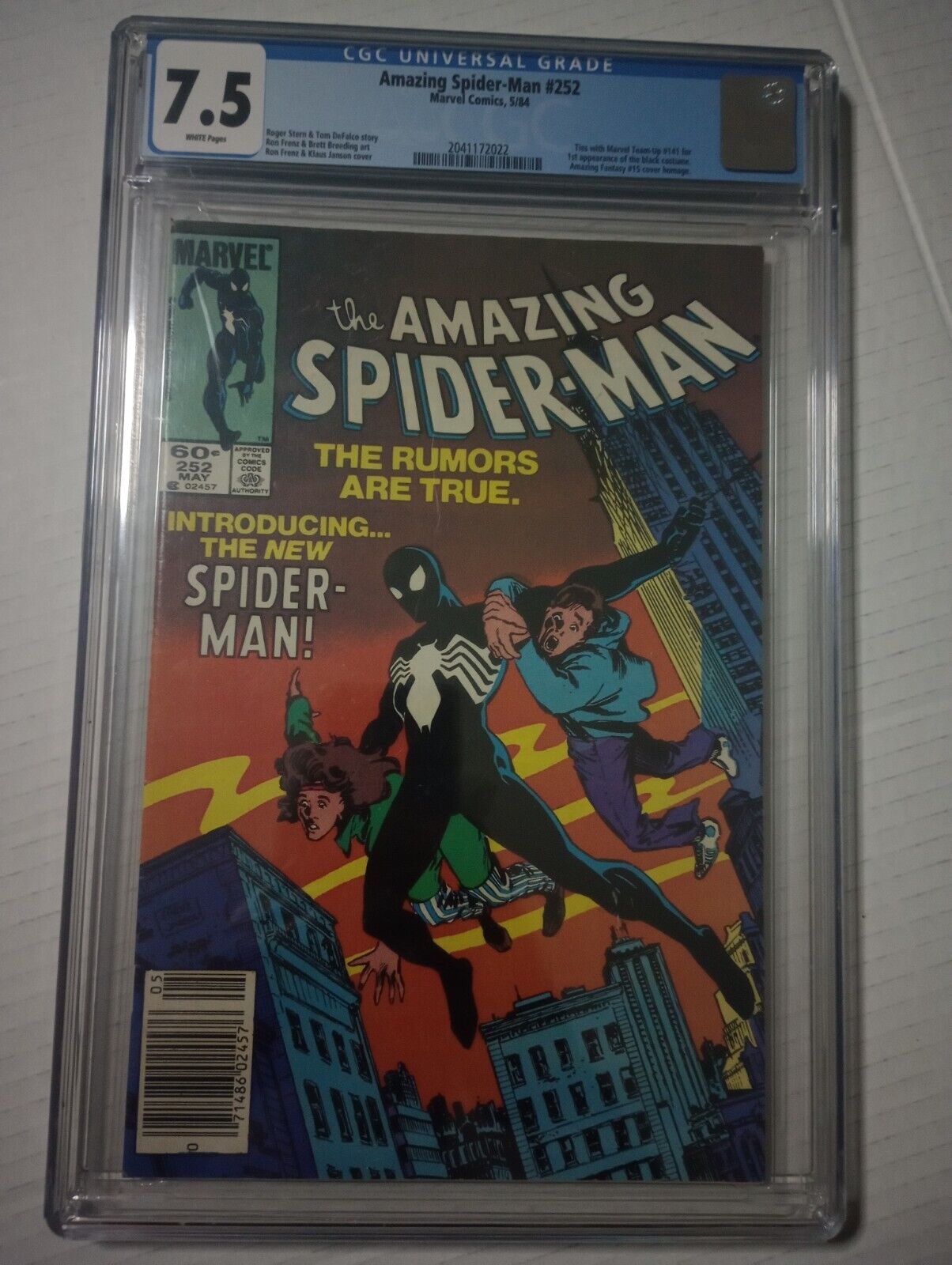 The Amazing Spider-Man #252 CGC 7.5 Newsstand 